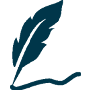 Graphic of a writing quill